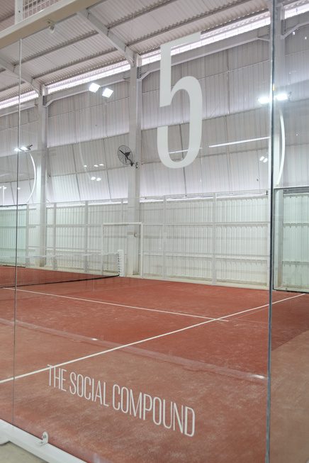 Panoramic padel court number five at The Social Compound