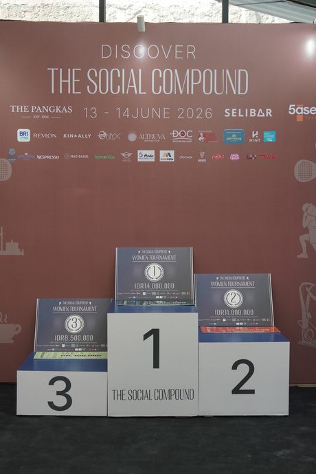 Discover The Social Compound padel tournament podium