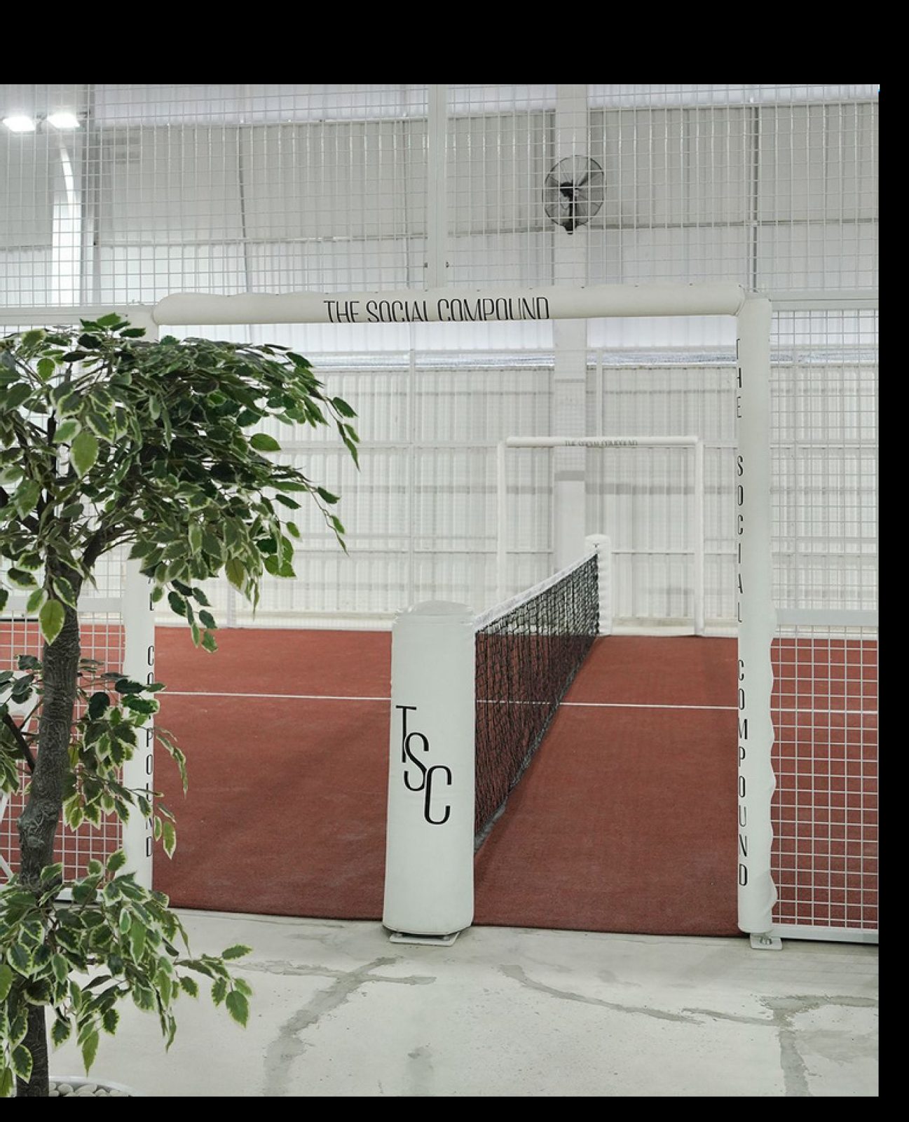 Indoor padel courts at The Social Compound